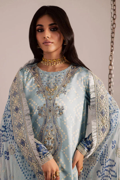 Nureh-Embroidered Lawn 3pc Suit
