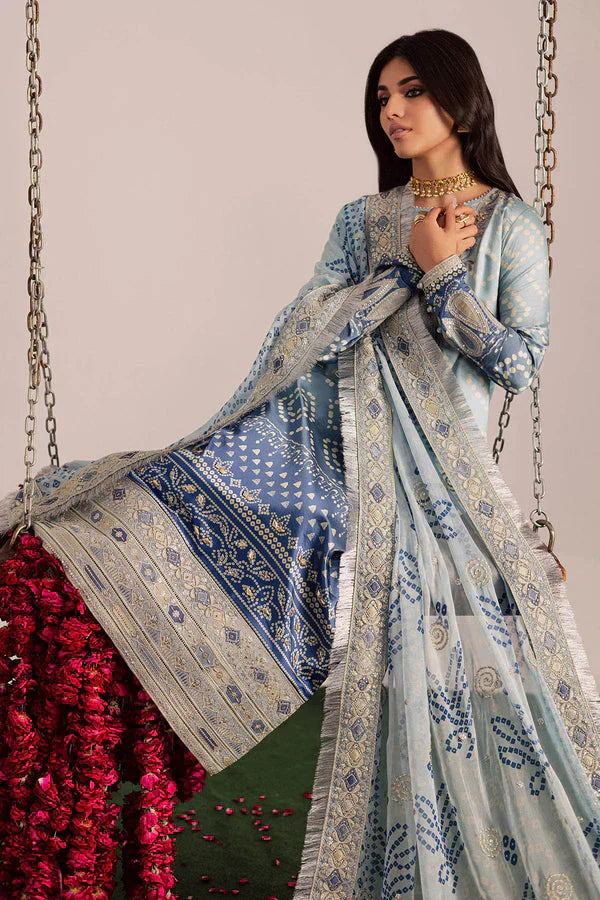 Nureh-Embroidered Lawn 3pc Suit