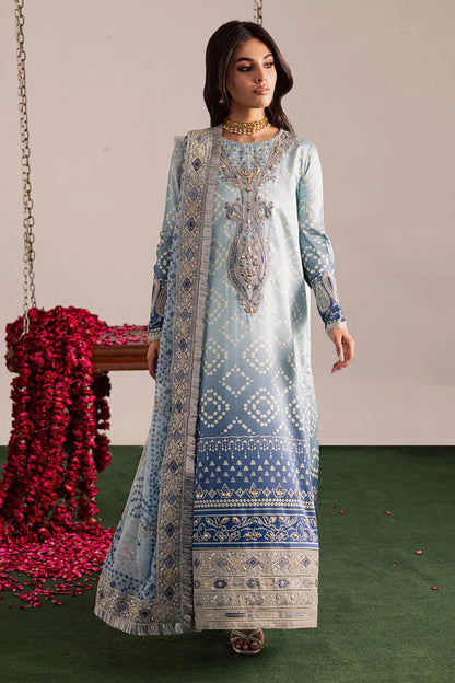 Nureh-Embroidered Lawn 3pc Suit