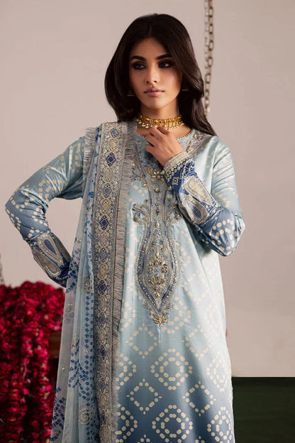 Nureh-Embroidered Lawn 3pc Suit