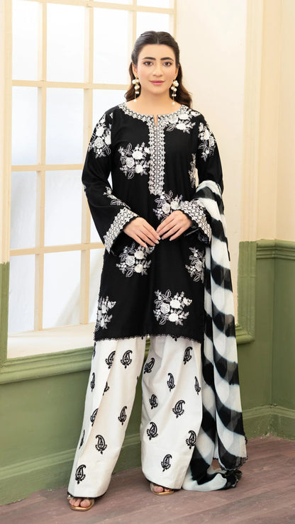 LaibaMir 3pc Embroidered Lawn