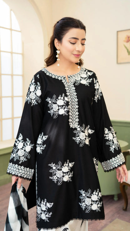LaibaMir 3pc Embroidered Lawn