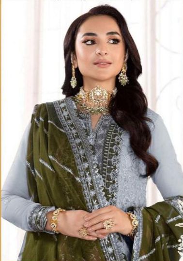 AJSM-40 EMBROIDERED CHIFFON 3 PCS