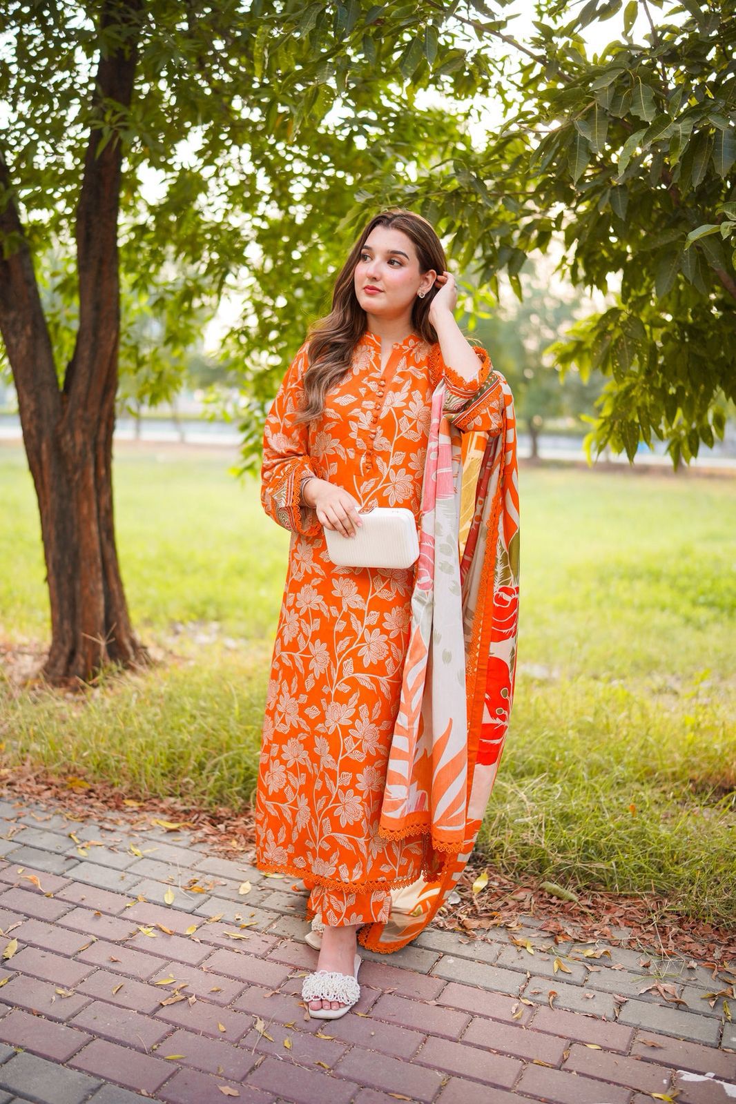 Aneelas - WPR-03 - Luxury Lawn Embroidered Unstitched 3 Piece