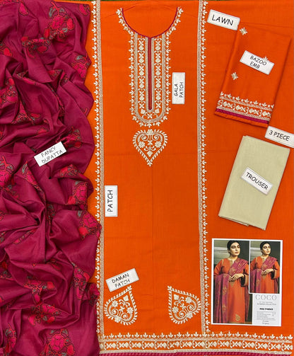 Zara shahJahan MOST DEMANDING EDITION 03PCS UNSTITCHED SUIT